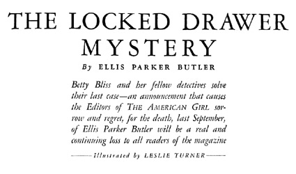 'The Locked Drawer Mystery' by Ellis Parker Butler